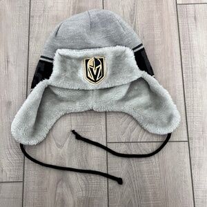 New Era Vegas Golden Knights Gray Trapper Hat One Size